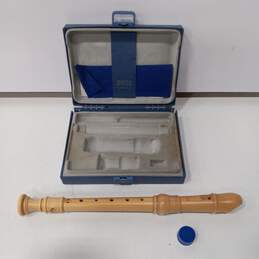 Flauto Dolce Wooden German Flute in Case alternative image