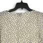 NWT Talbots Womens Navy Blue White Polka Dot V-Neck Pullover Blouse Top Size 10P image number 4