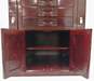 Asian Inspired Wood Jewelry Box Chest Wood Finish w/ Cabinet Doors + Drawers image number 3
