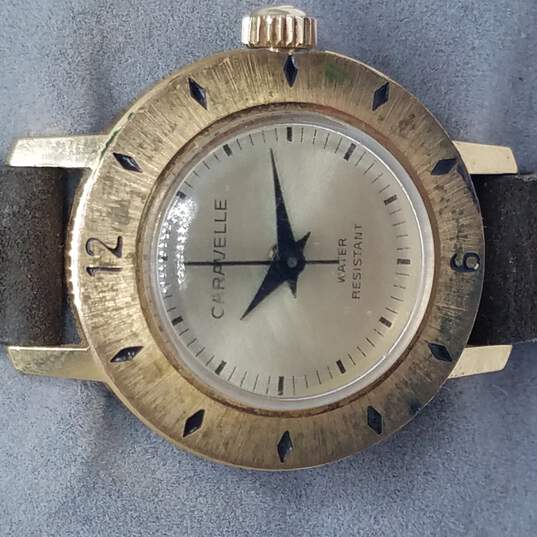 Caravelle By Bulova N2 Vintage Gold Tone 17 Jewels Watch image number 4