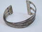 Vintage Robert Nilsson 925 Modernist 3 Bands Twisted Asymmetrical Cuff Bracelet 41.3g image number 3