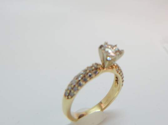 10K Yellow Gold 1.43 CTTW Round Diamond Ring 3.8g image number 3