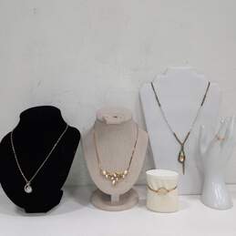 Bundle of Assorted Gold Tinted Fashion Jewelry