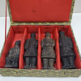 Oriental Furniture Box of 4 Terra Cotta Warriors