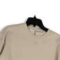 Womens Beige Crew Neck Long Band Sleeve Pullover Sweatshirt Size XS image number 3