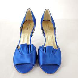 Kate Spade Satin Open Toe Heels Royal Blue 8.5