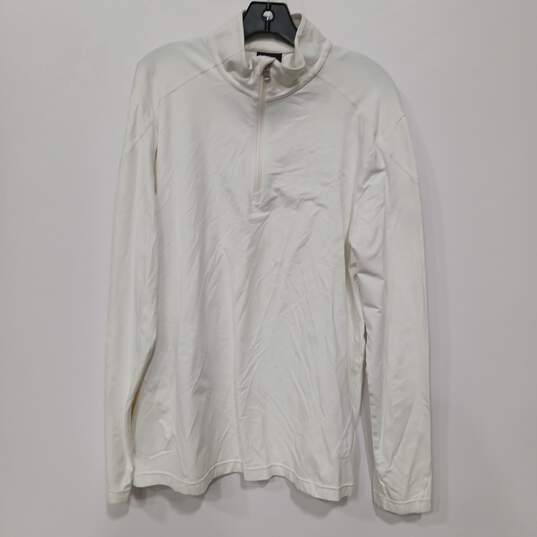 Bogner White 1/4 Zip Sweater Men's Size XL image number 1