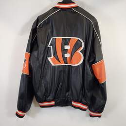NFL Men Black Leather Bengals Jacket L alternative image