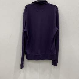 Burberry Brit Mens Purple Long Sleeve 1/4 Zip Pullover Sweater Size L w/ COA alternative image