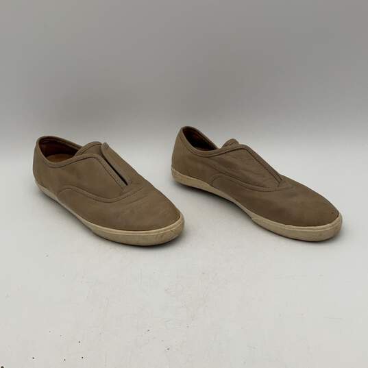 Womens Kerry Gray Leather Lace-Up Low Top Slip-On Flat Sneaker Shoes Size 6.5 image number 3