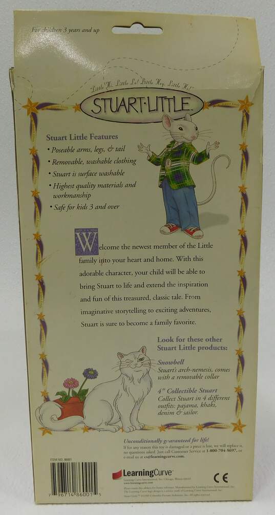 Vintage Stuart Little Poseable Plush Doll Learning Curve New in Box 1999 image number 3