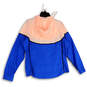 NWT Womens Pink Blue Hooded Full-Zip Windbreaker Jacket Size Medium image number 2