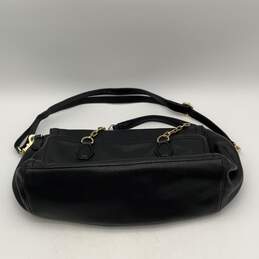 Tory Burch Womens Black Leather Adjustable Strap Flap Crossbody Handbag alternative image