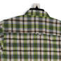 NWT Mens Green Plaid Spread Collar Short Sleeve Button-Up Shirt Size 2X image number 2