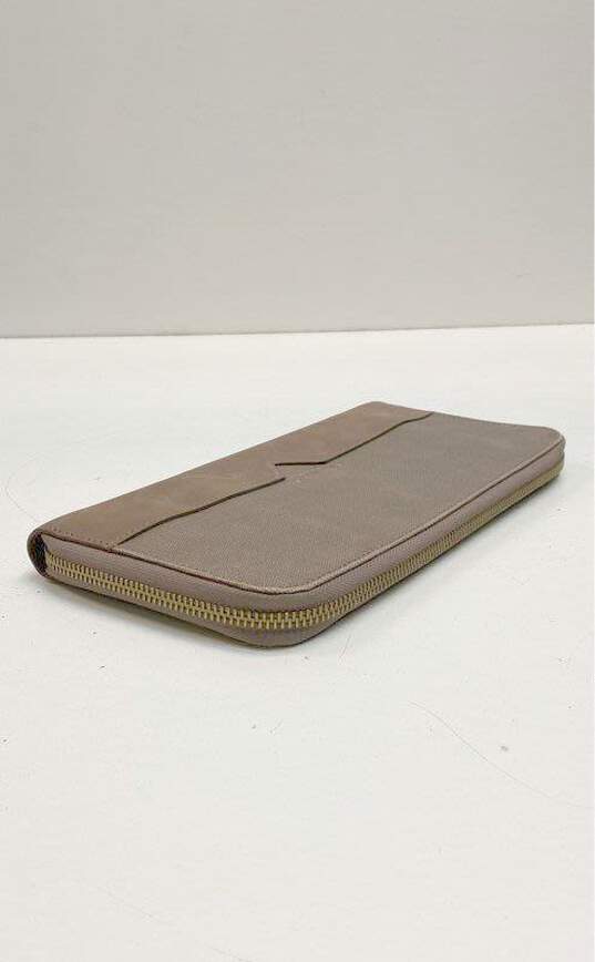 Ted Baker Brown Leather and Canvas Wallet image number 6