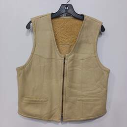 Women’s Vintage Pellacci New Zealand Baby Lamb Leather Full-Zip Basic Vest Sz L