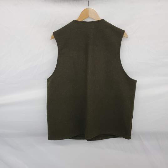 Filson Olive Green Virgin Wool Vest MN Size 46 image number 2