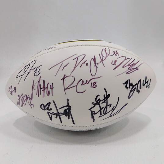 2017 Green Bay Packers Team Signed Football image number 4
