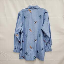VTG Casey Coleman WM's Dragonfly Embroidered Long Sleeve Blue Denim Shirt Size M alternative image