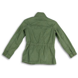 Womens Green Long Sleeve Front Pocket Full Zip Utility Jacket Size 10/12 alternative image