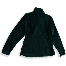 Womens Green Long Sleeve Mock Neck Pockets Full-Zip Jacket Size Large alternative image