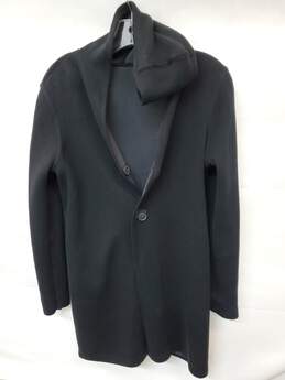 Wm Chico's Zenergy Gray Black Reversible Button Knit Cape Coat  Sz 0 alternative image