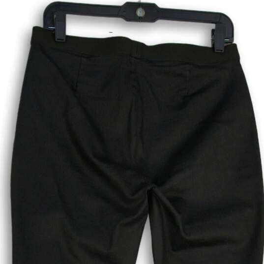 Eileen Fisher Womens Black Flat Front Skinny Leg Pull-On Ankle Pants Size MP image number 4