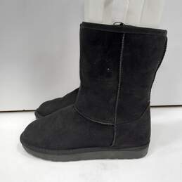 Arizona Jeans Co. Black Shearling Boots Women's Size 7M