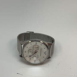 Designer Emporio Armani Silver-Tone Chronograph Dial Analog Wristwatch alternative image