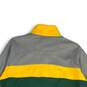 NWT Mens Green Gray Green Bay Packers 1/4 Zip NFL Football Jacket Size Medium image number 4