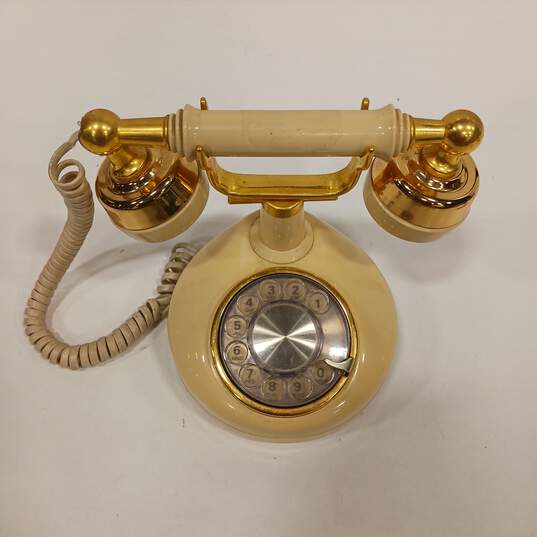Tan w/ Gold Tone Rotary Phone image number 2