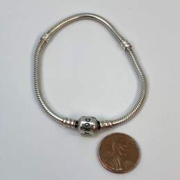 Designer Pandora S925 ALE Sterling Silver Barrel Clasp Snake Chain Bracelet alternative image