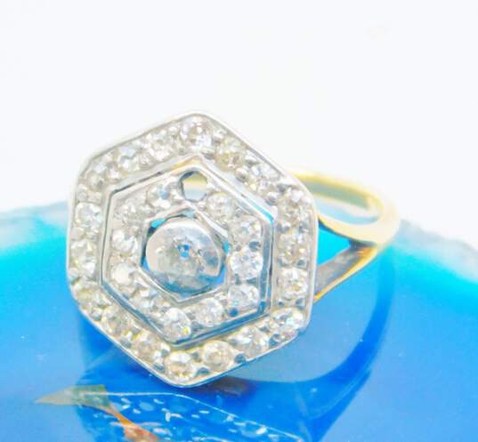 Art Deco 14K Yellow Gold 1 CTTW Diamond Ring 4.4g image number 2