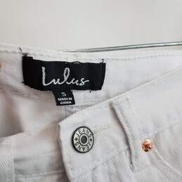 Lulus white high waisted distressed denim shorts S alternative image