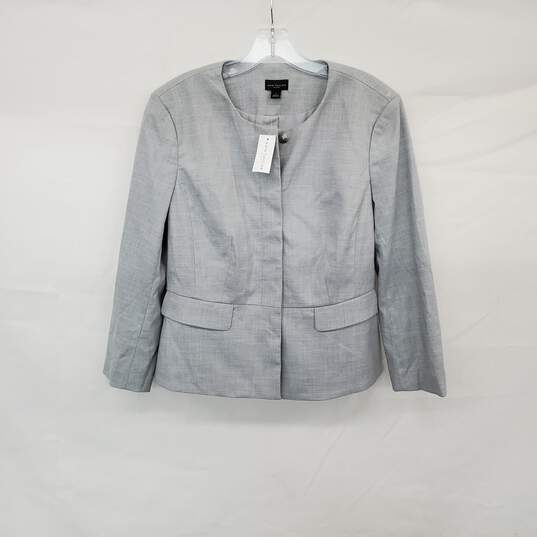 Ann Taylor Factory Gray Lined Jacket WM Size 8 NWT image number 1