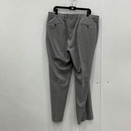 Mens Gray Flat Front Slash Pockets Straight Leg Dress Pants Size 6 alternative image