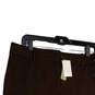 NWT Womens Brown Flat Front Zipped Pockets Straight Leg Ankle Pants Size 6 image number 3