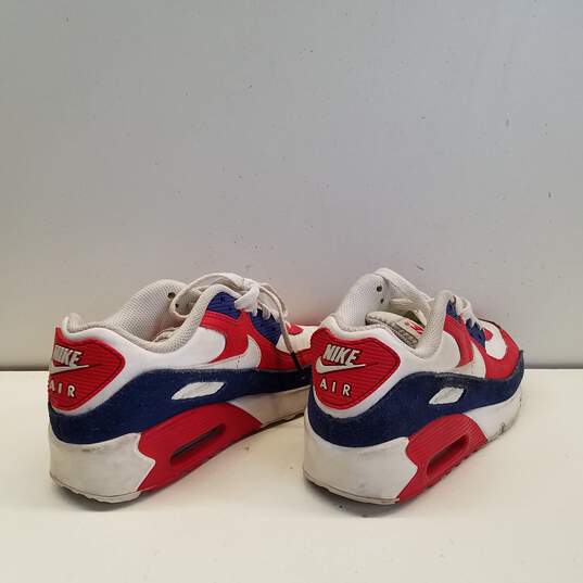 Nike Air Max 90 USA (GS) Athletic Shoes Deep Royal University Red DA9022-100 Size 5Y Women's Size 6.5 image number 4