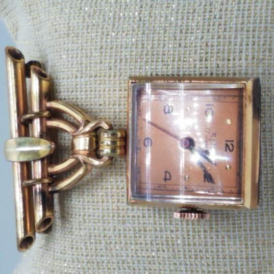 RIMA Watch Co. Gold Filled 17 Jewels Vintage Brooch Watch image number 7