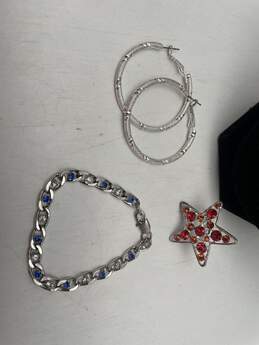 Set Of 4 Pcs Womens Necklace Bracelet Earrings Ring 65g J-0547099-A-03 alternative image