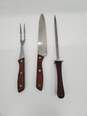 Lot of 3 Viking Super Stainless Chef Knife+FORK/Traditional Tramontina Ribbed Chair image number 1