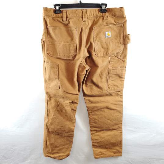 Carhartt Men Brown Utility Straight Fit Pants Sz 38 image number 2