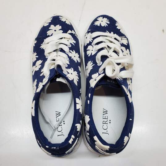 J. Crew Blue & White Floral Shoes Size 7-M image number 3