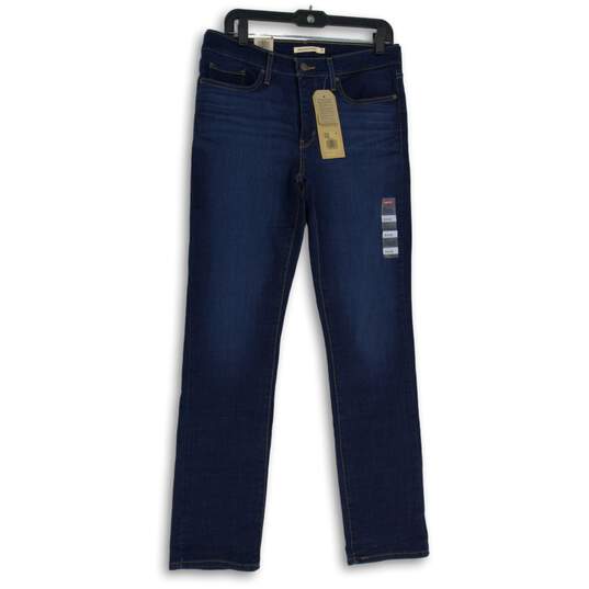 NWT Levi Strauss & Co. Womens Blue 314 Denim Shaping Straight Leg Jeans Size 31 image number 1