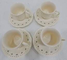 Skye McGhie Cream Lace Tea Cup and Saucer Sets For 4 alternative image