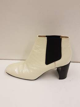 Rag & Bone Patent Leather Chelsea Boots Cream 7.5