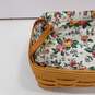 Vintage Longaberger Small Gathering/Pantry Basket w/ Cloth Lining image number 4