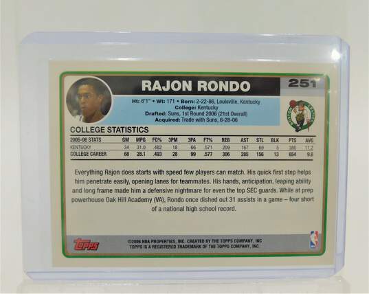 2006-07 Rajon Rondo Topps Rookie Boston Celtics image number 2