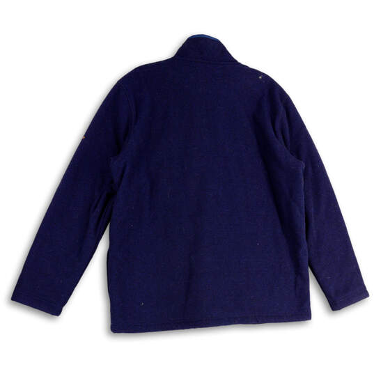 NWT Mens Blue Quarter Zip Mock Neck Long Sleeve Pullover Sweater Size XL image number 2