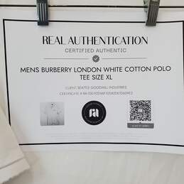AUTHENTICATED MENS BURBERRY LONDON COTTON POLO TEE XL alternative image